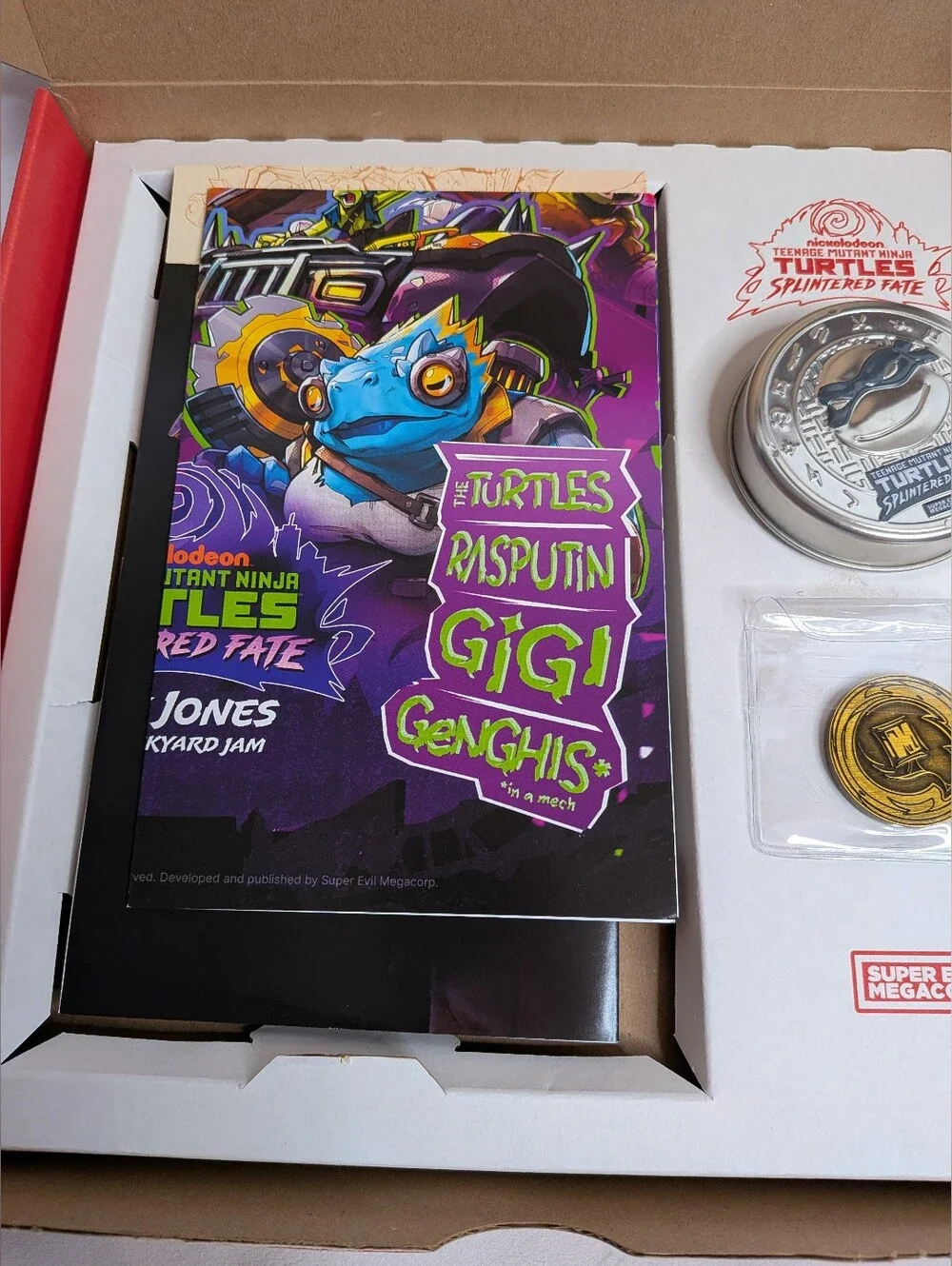TMNT: Splintered Fate Pipin Hot Collector’s Edition PS4 Pizza Box Posters Dice